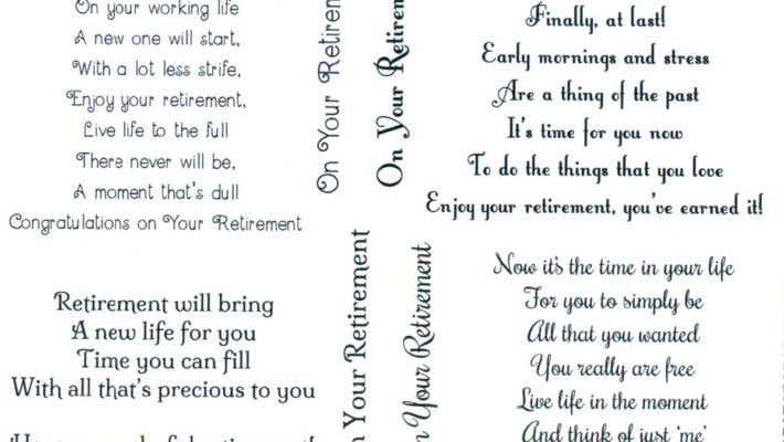25 Retirement Verses for Cards