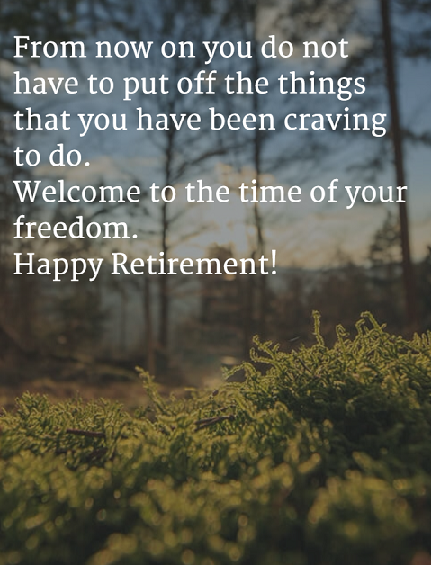 Retirement Wishes for a friend