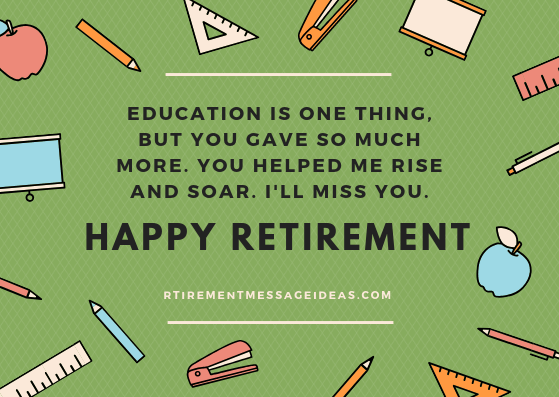 Happy Retirement Wishes for Teachers