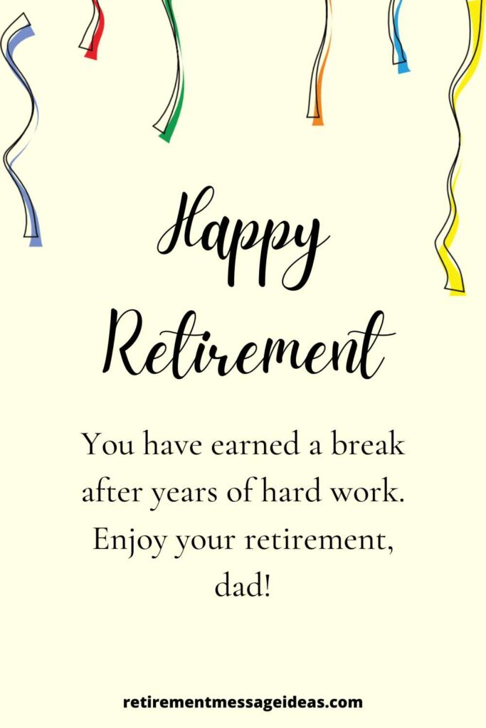 retirement quote for dad